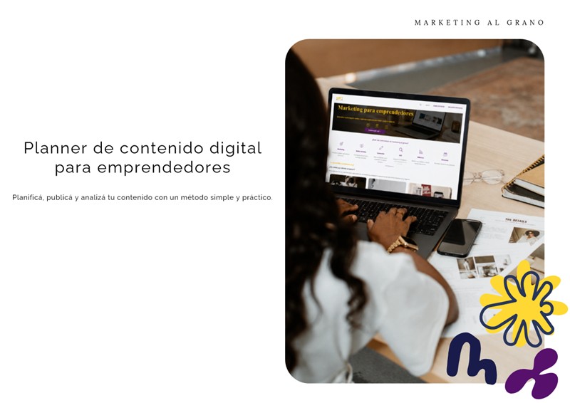 Portada del Planner de contenido digital para emprendedores